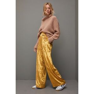 NWT! Anthro Maeve Anastacia Velvet Wide Leg Pants
